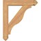 Ekena Millwork Funston Arts and Crafts Smooth Bracket w/ Offset Brace, Western Red Cedar, 5 1/2"W x 24"D x 28"H BKT0604X24X28FST03SWR - alternate 2